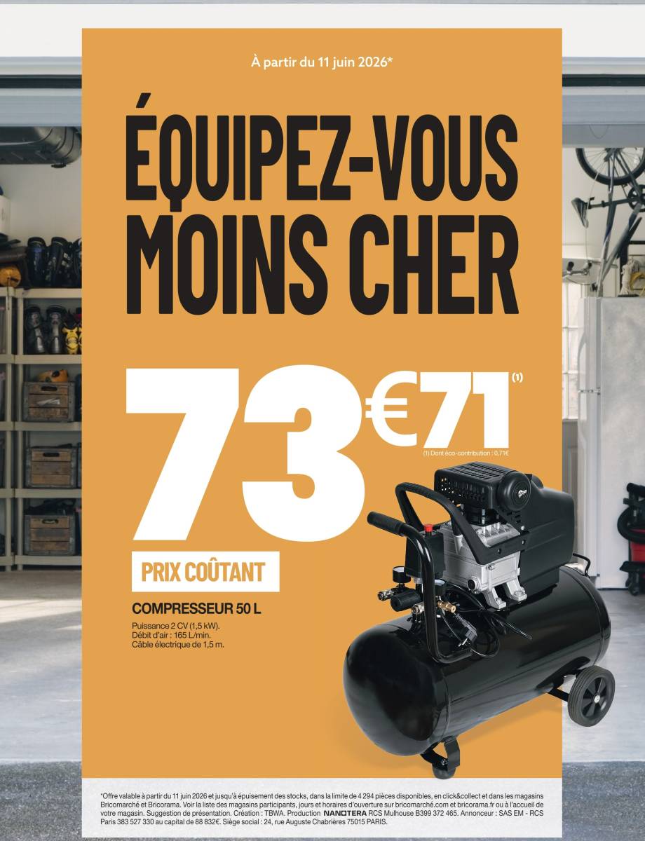 OFFRE INCROYABLE ! COMPRESSEUR 50L